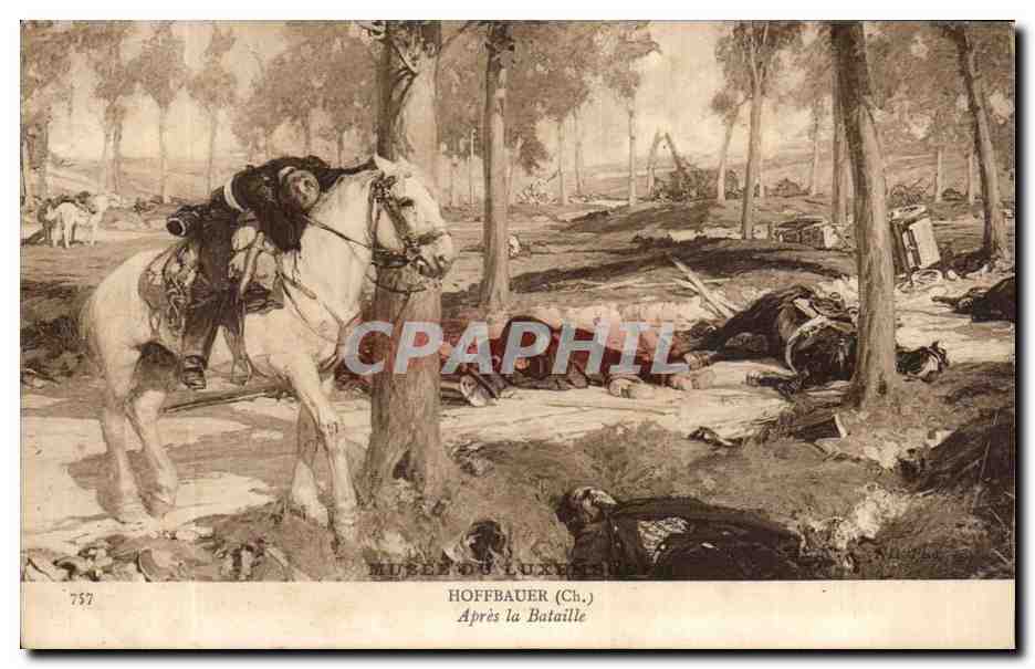 CPA Hoffbauer Apres la bataille Soldats Militaria
