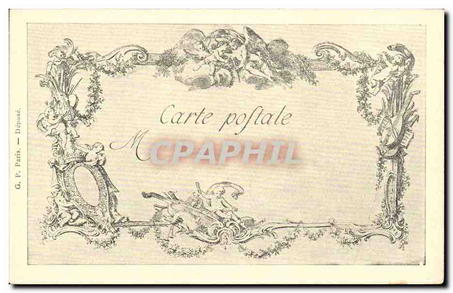 CPA Fantaisie Les chefs d'oeuvre de l'art au 18eme Monseigneur le dauphin Baudouin Blot — Verso