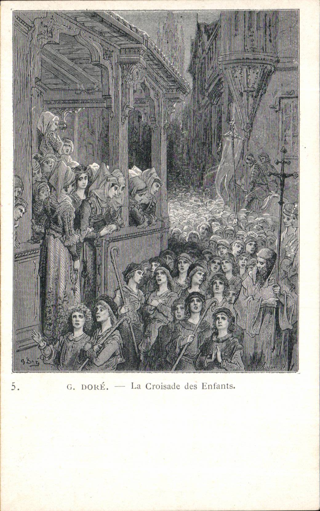 CPA Fantaisie Gustave Dore La croisade des enfants