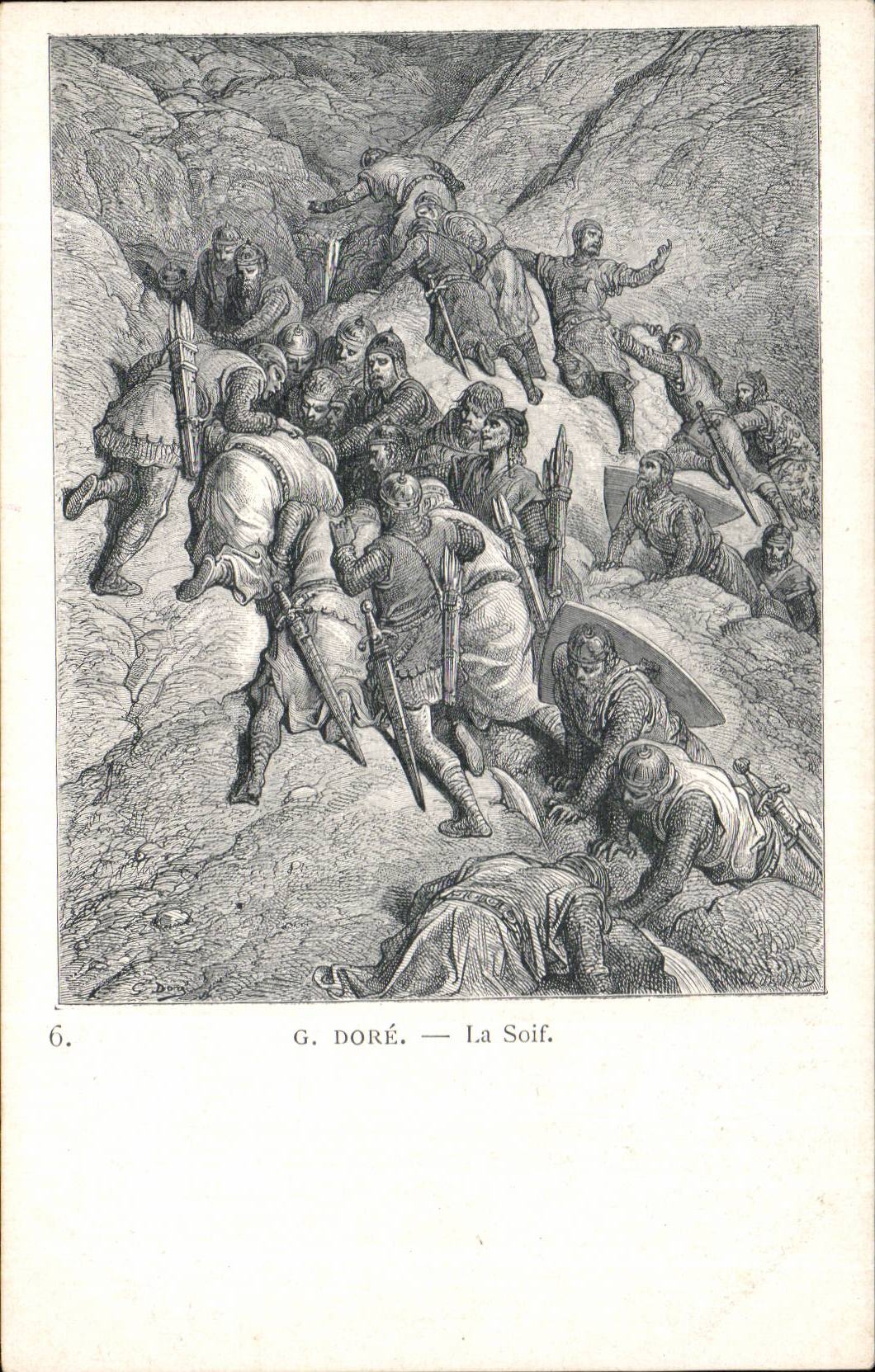 CPA Fantaisie Gustave Dore La soif