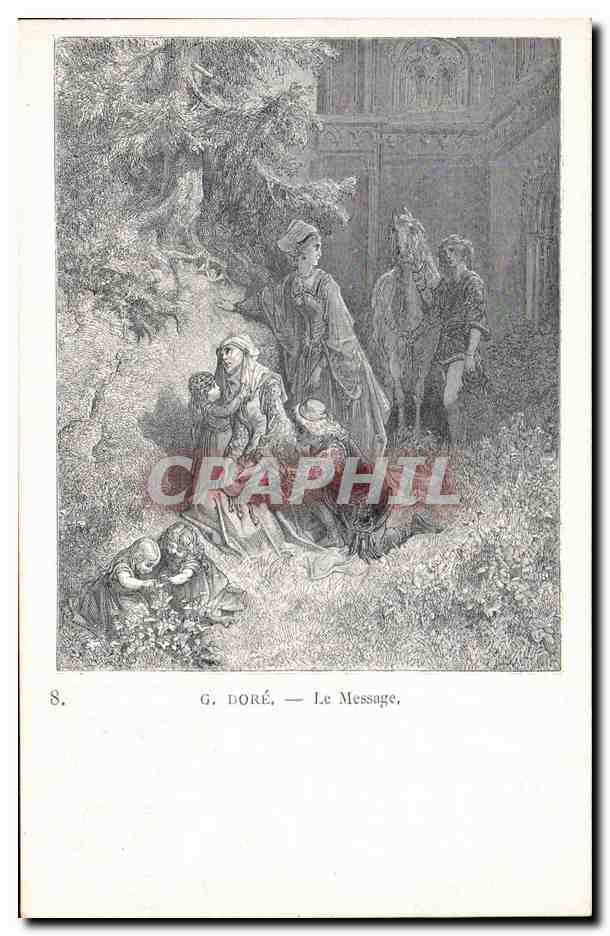 CPA Fantaisie Gustave Dore Le message