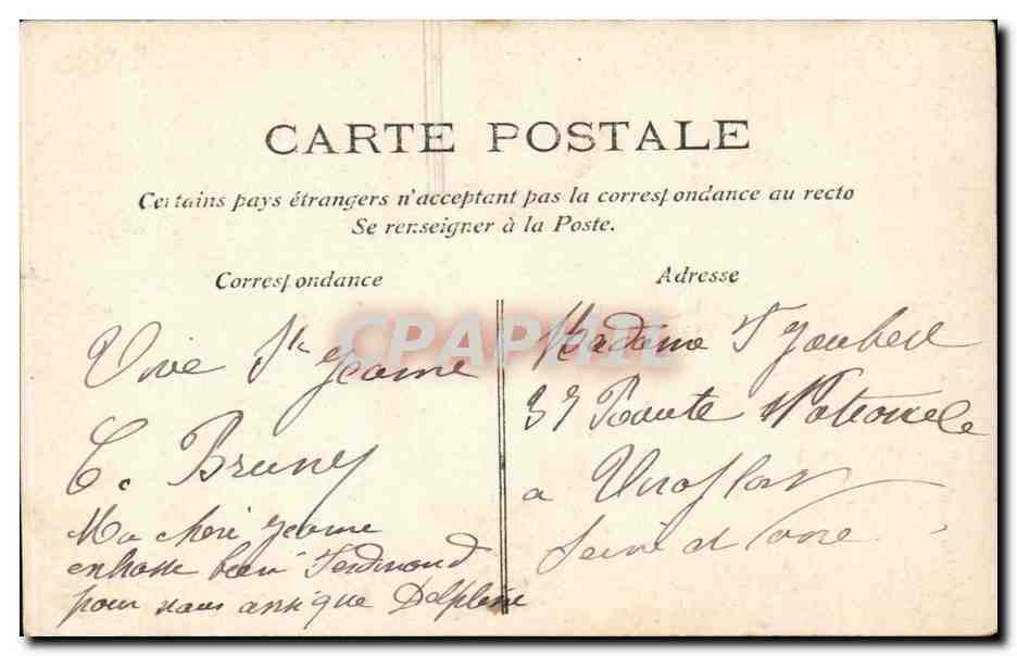 CPA Fantaisie Homme Bonne et heureuse Fete — Verso