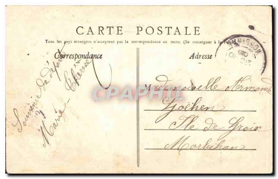 CPA Fantaisie Paris Souvenir — Rückseite