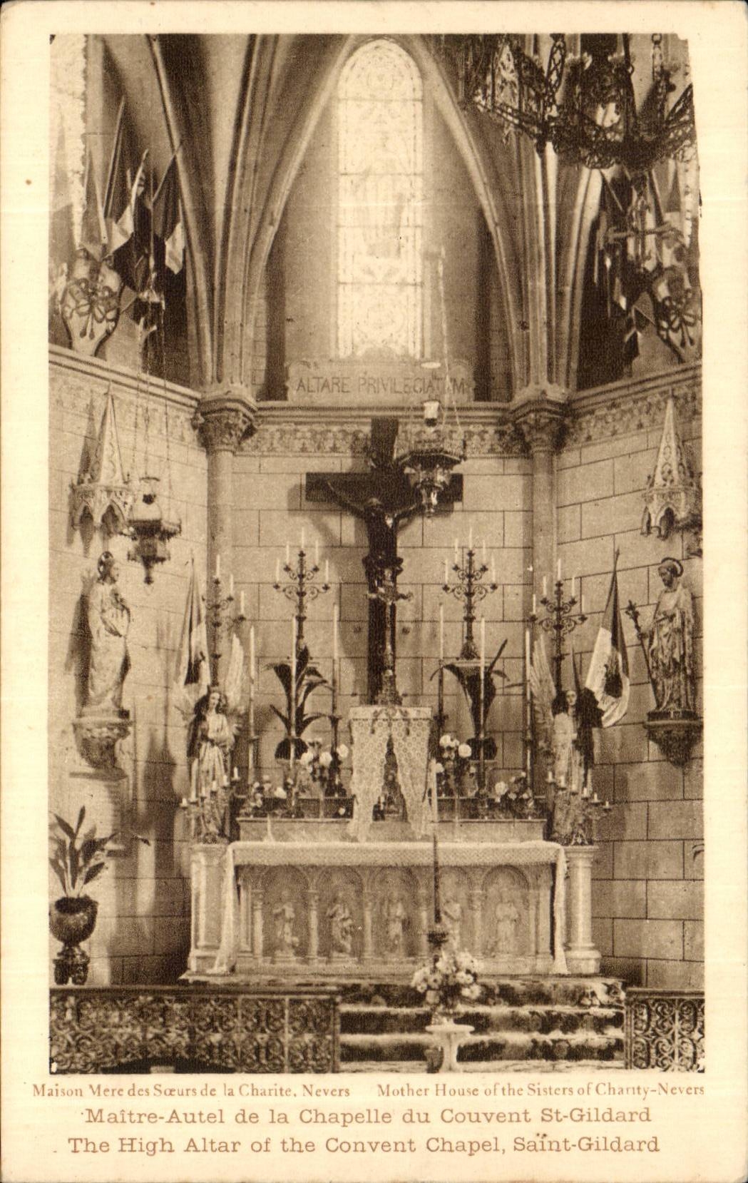CPA Maitre autel de la chapelle du couvent St Gildard 