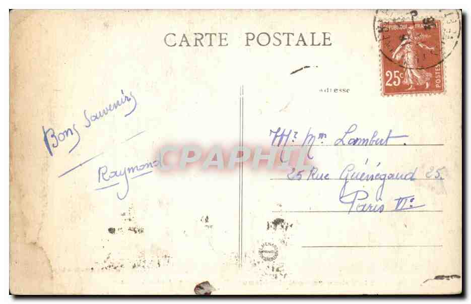 Palacio de Fontainebleau — La Fuente del Jardín de Diana — Colección Artística L. M. — Reverso