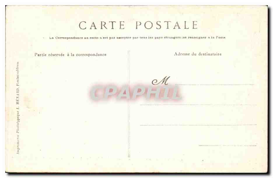 Palais de Fontainebleau — Antichambre des Appartements du Pape Pie VII, tapisseries des Gobelins représentant une chasse de Louis XV, d'après Oudry — Verso