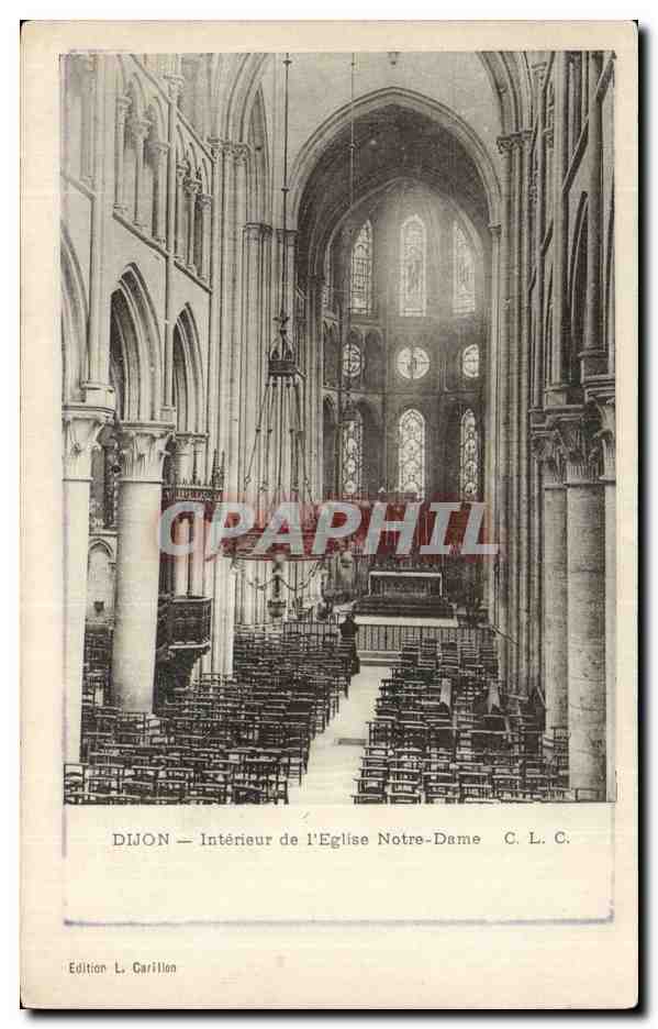 CPA Dijon Interieur de l'eglise Notre Dame
