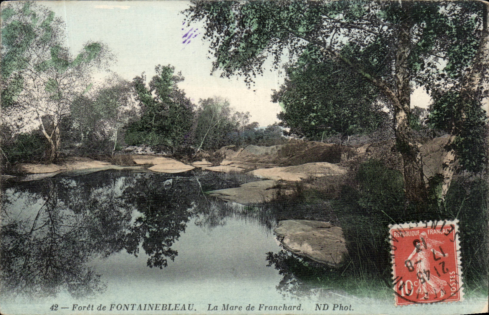 Forêt de FONTAINEBLEAU — La Mare de Franchard — ND Phot.