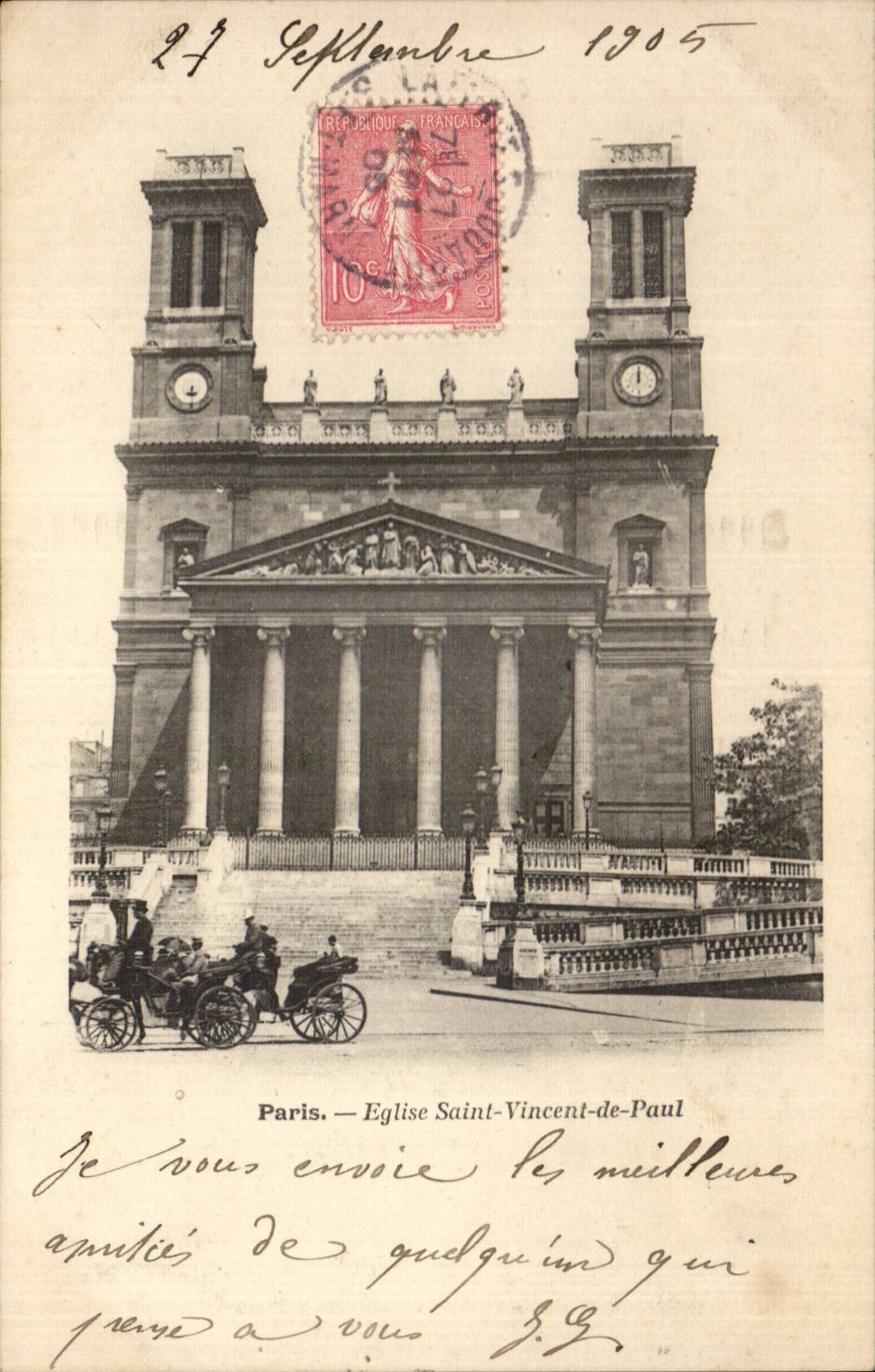 CPA Paris Eglise Saint Vincent de Paul
