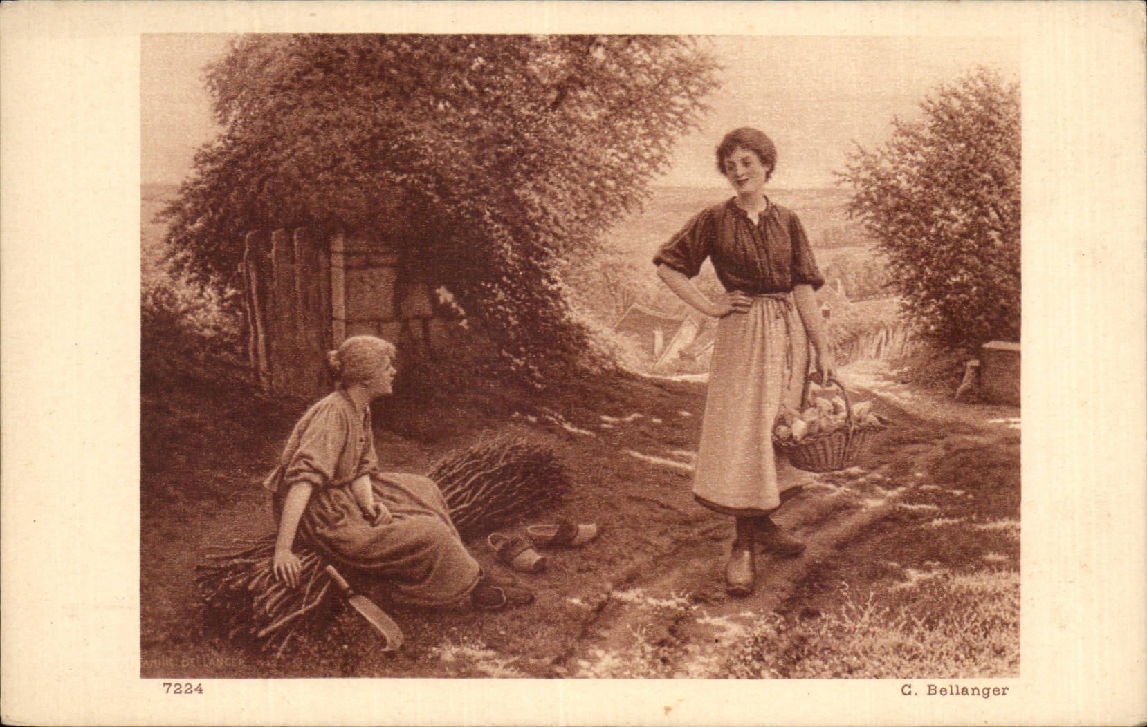CPA Folklore Femmes a la campagne Bellanger 