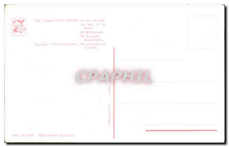 CPA Edouard Rosset Granger Au pays des fees — Verso
