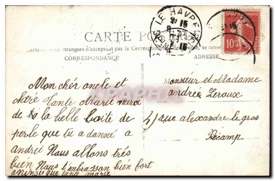 CPA Fantaisie Enfant — Rückseite