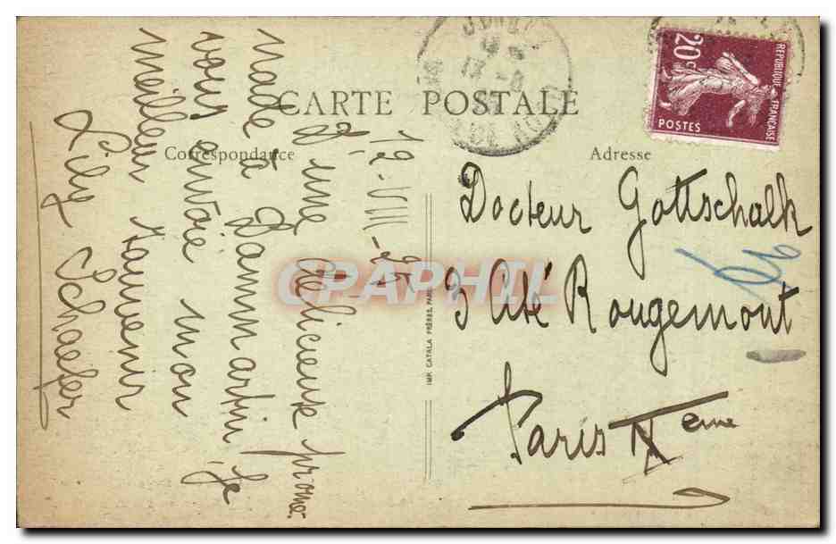 CPA Les derniers moments de J J Rousseau a Ermenonville — Verso