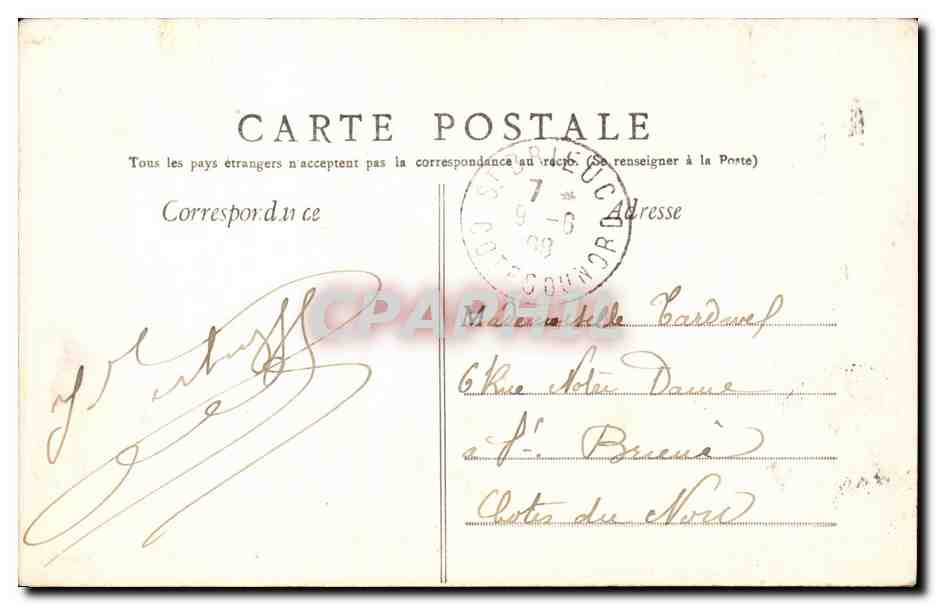 CPA Paris Theatre de l'Opera comique — Verso