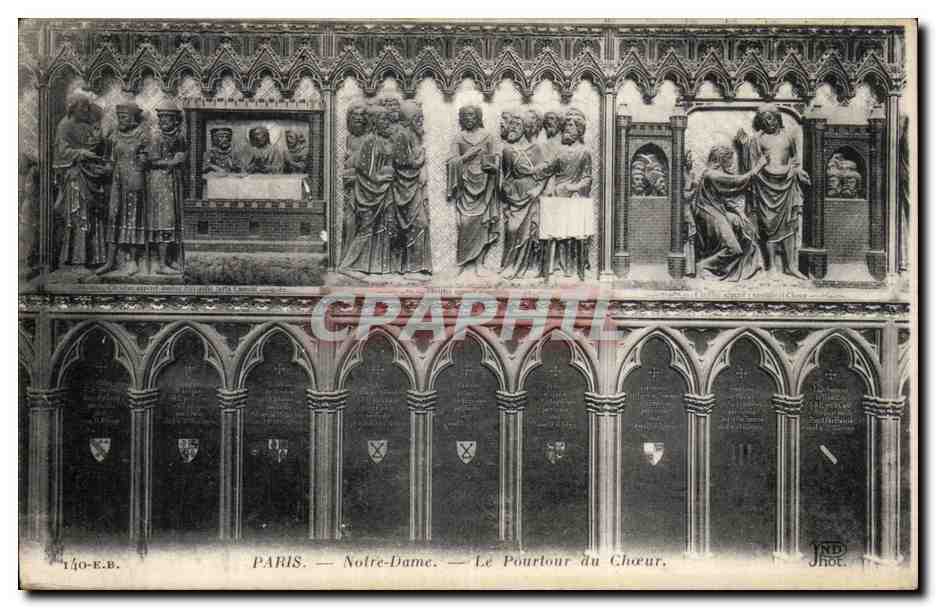 CPA Paris Notre Dame Le pourtour du choeur