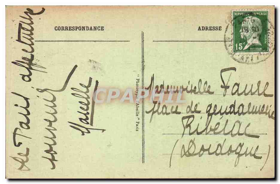 CPA Paris Trocadero — Rückseite