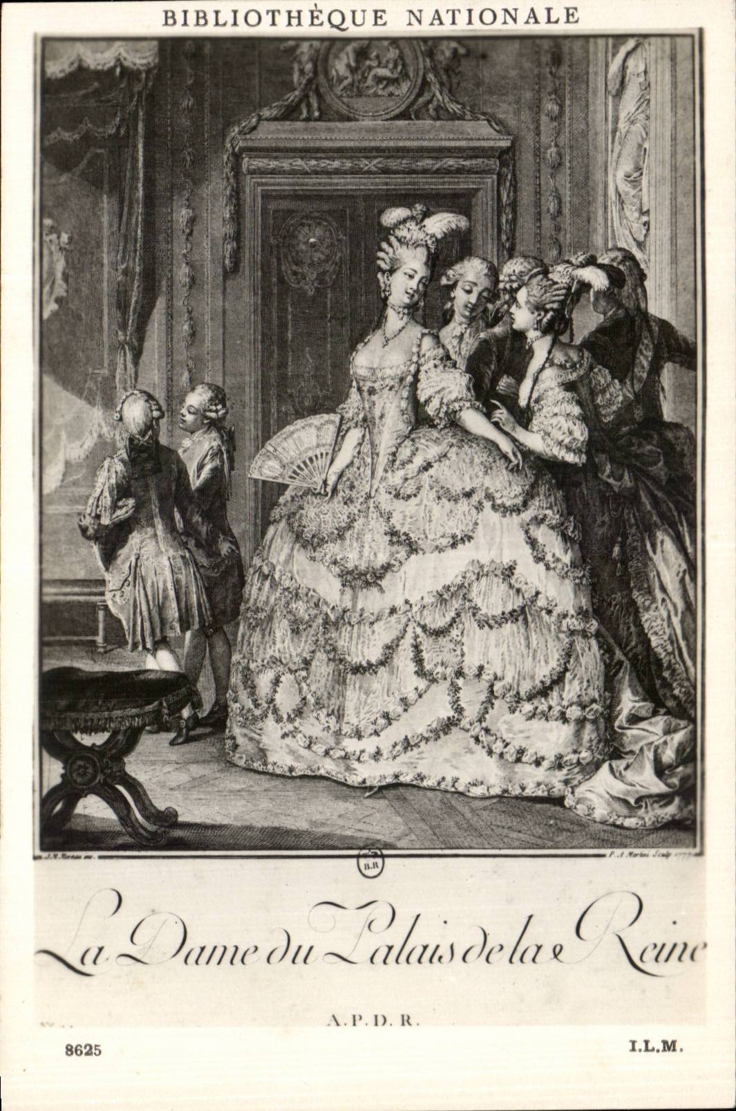 CPA Fantaisie Bibliotheque Nationale La dame du palais de la reine