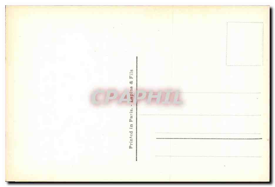 CPA Fantaisie Bibliotheque Nationale Le rendez vous pour Marly — Verso