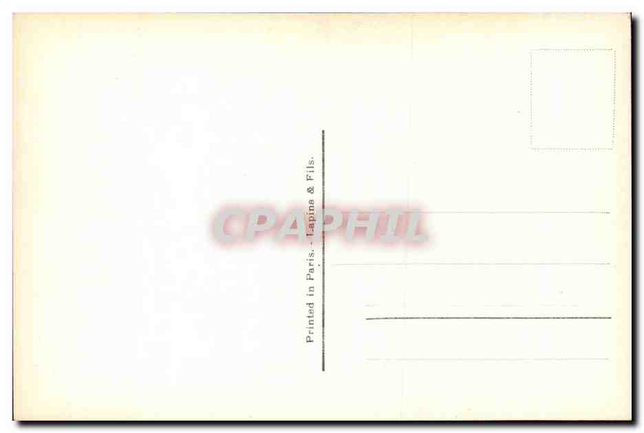 CPA Fantaisie Bibliotheque Nationale L'accord parfait Harpe — Rückseite