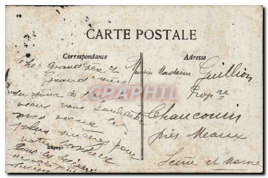 CPA Fantaisie Enfant Bonne annee — Rückseite