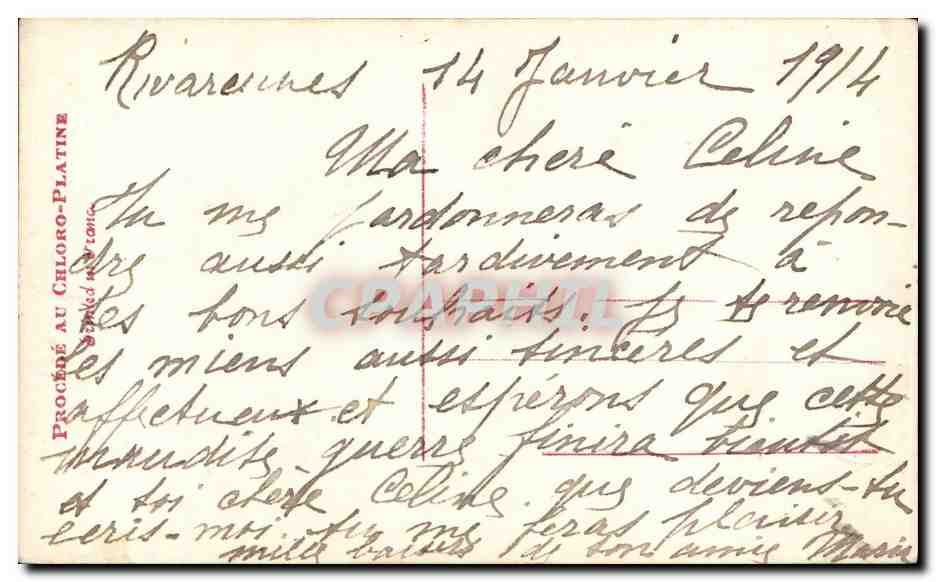 CPA Fantaisie Homme chanson de Fortunio — Verso