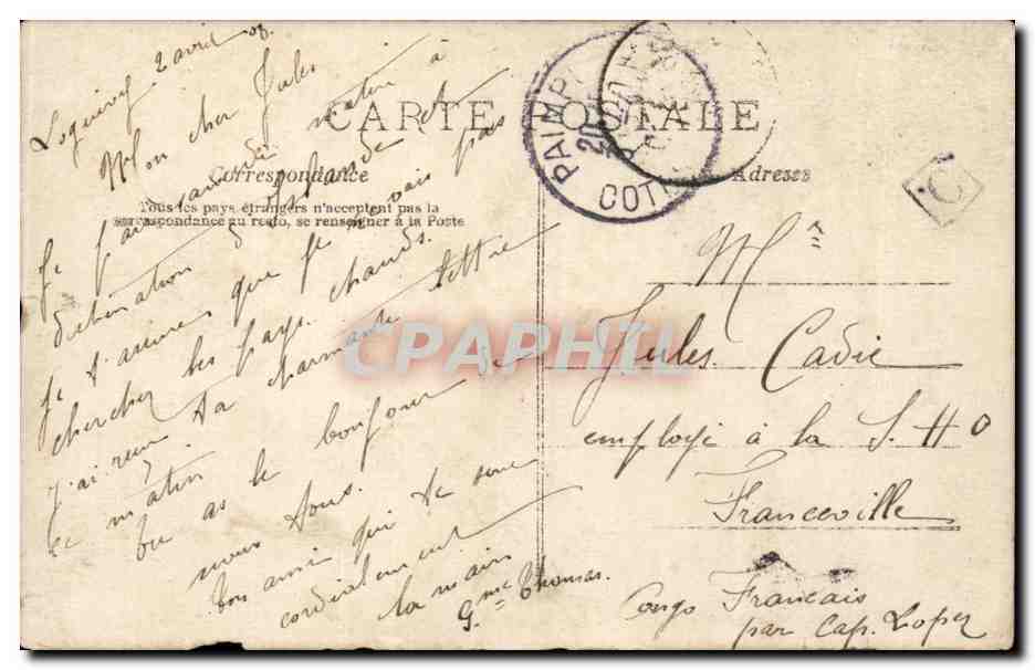 CPA Fantaisie Femme  — Verso
