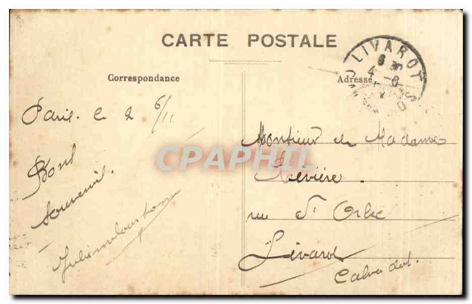 CPA Paris Colonne de Juillet Place de la Bastille — Verso