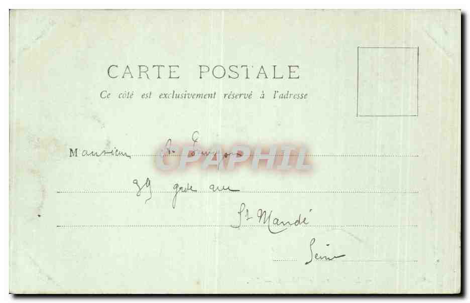 CPA Dieppe Le casino et le chateau — Rückseite