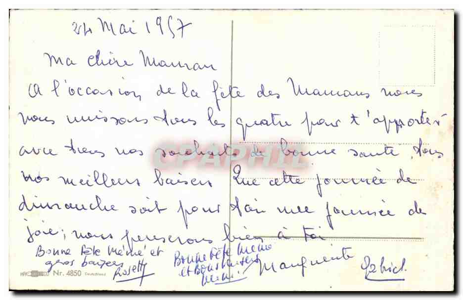CPA Fantaisie Enfant Bonne fete maman — Rückseite