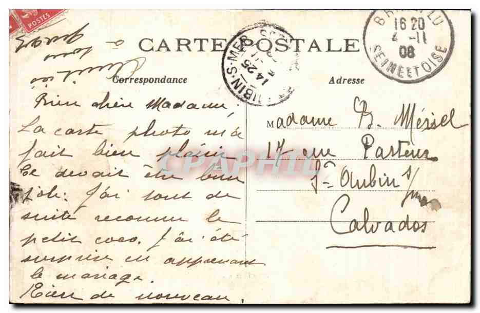 CPA Environs de Magny en Vexin Ancien chateau de Buhy  — Rückseite