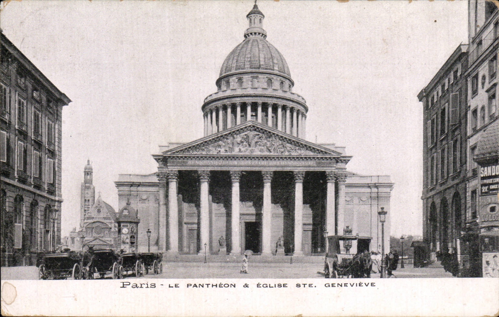 Paris CPA Pantheon et Eglise Ste Genevieve