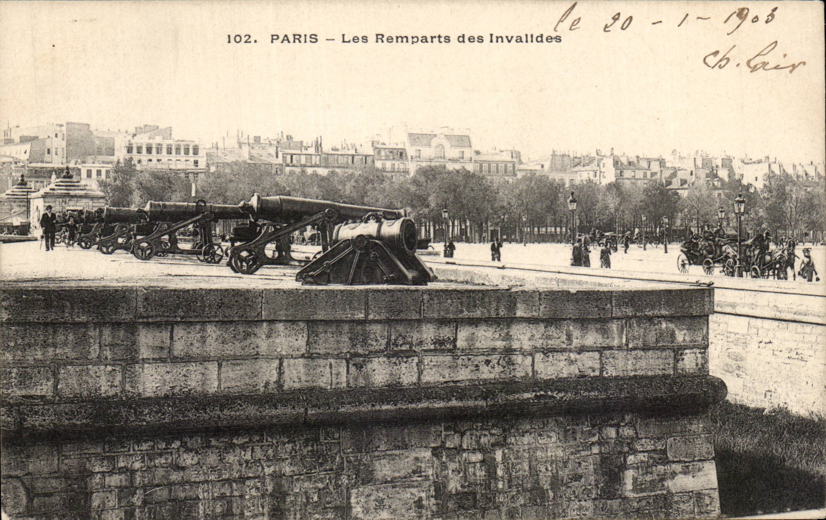 Paris CPA Les remparts des Invalides