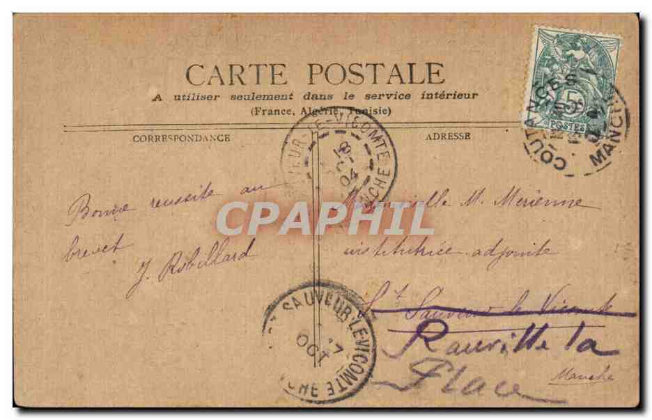 Paris CPA Perspective du boulevard Poissonniere — Verso