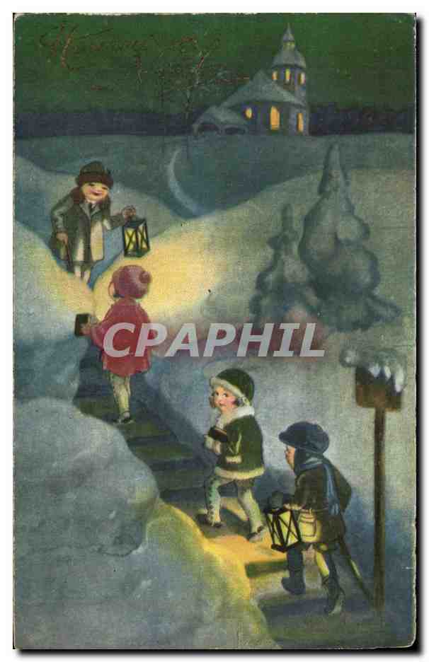 CPA Fantaisie Enfants Heureux Noel Christmas