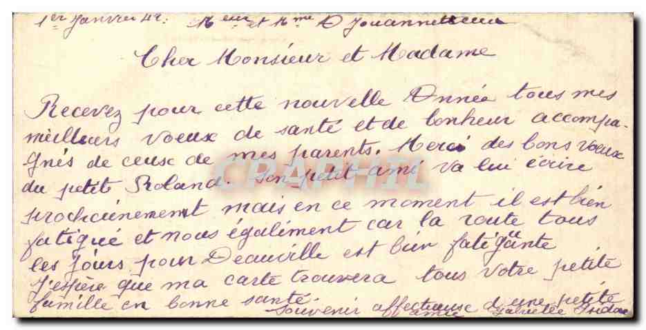 CPA Fantaisie Fleurs Bonne annee — Verso
