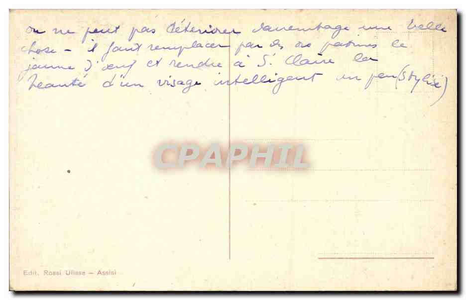 CPA Assisi Chiesa di S Chiara E storia della sua vita Giotto — Verso