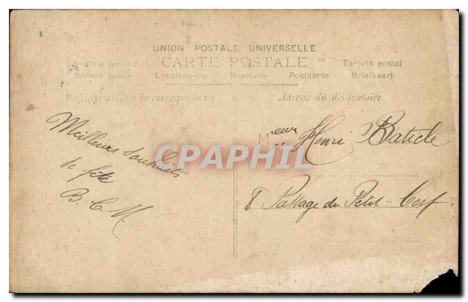 CPA Fantaisie Femme — Verso