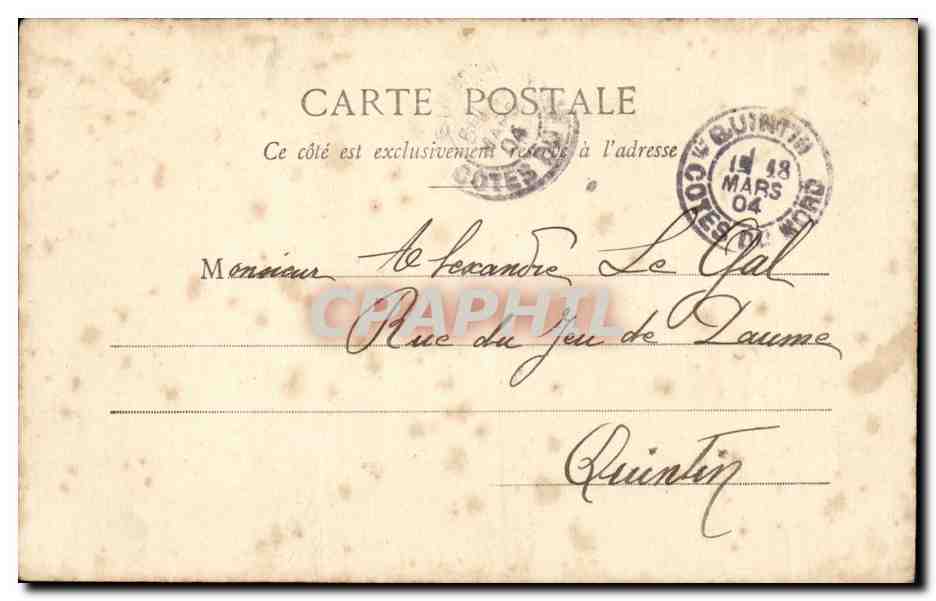 CPA Fantaisie Femme Fetes et porte bonheur Saint Alexandre — Verso