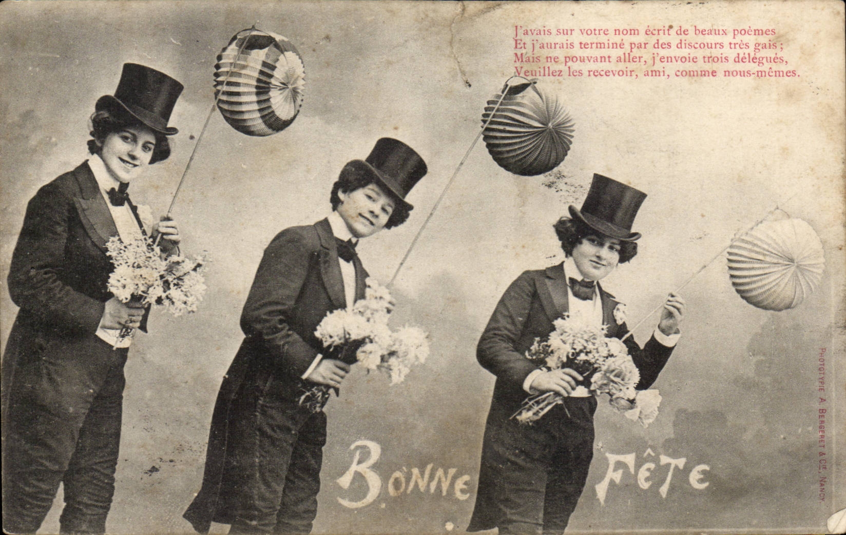 CPA Fantaisie Femmes Bonne fete