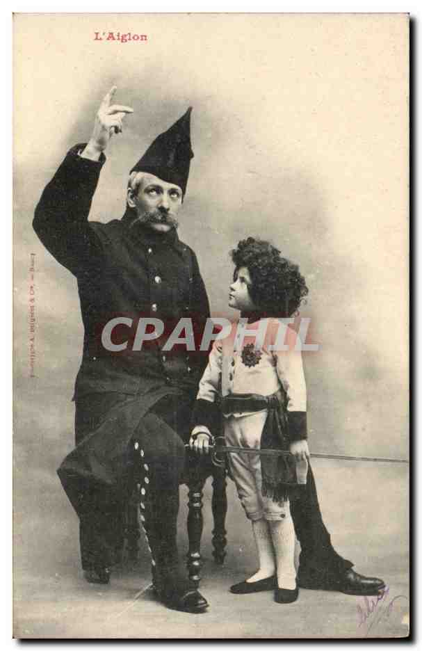 L'Aiglon — portrait d'un homme en uniforme et d'un enfant — éditeur L'Aiglon & Cie, Paris