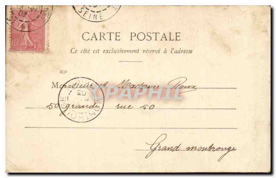 CPA Fantaisie Enfant Le petit Bourguignon — Verso