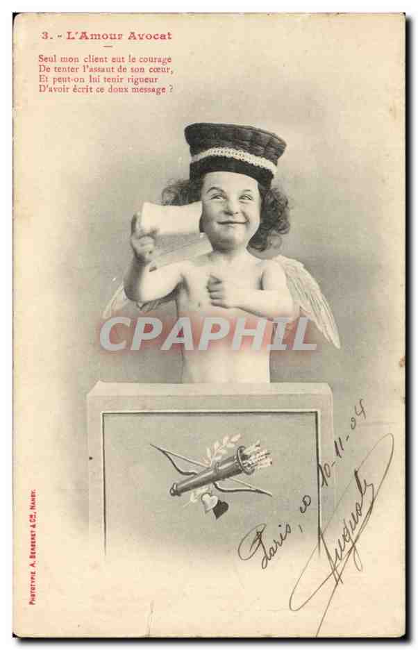 CPA Fantaisie Enfant L'amour Avocat Law Lawyer