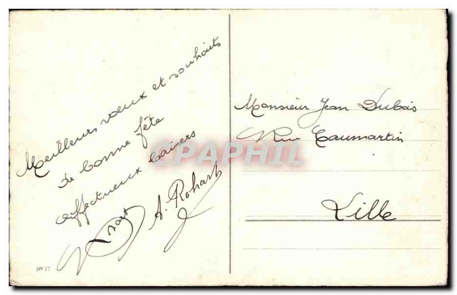 CPA Fantaisie Fleurs — Verso