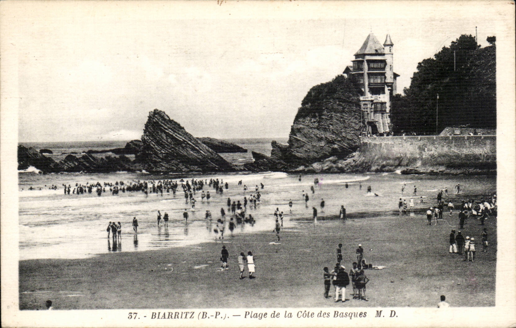 CPA Biarritz Plage de la cote des barques