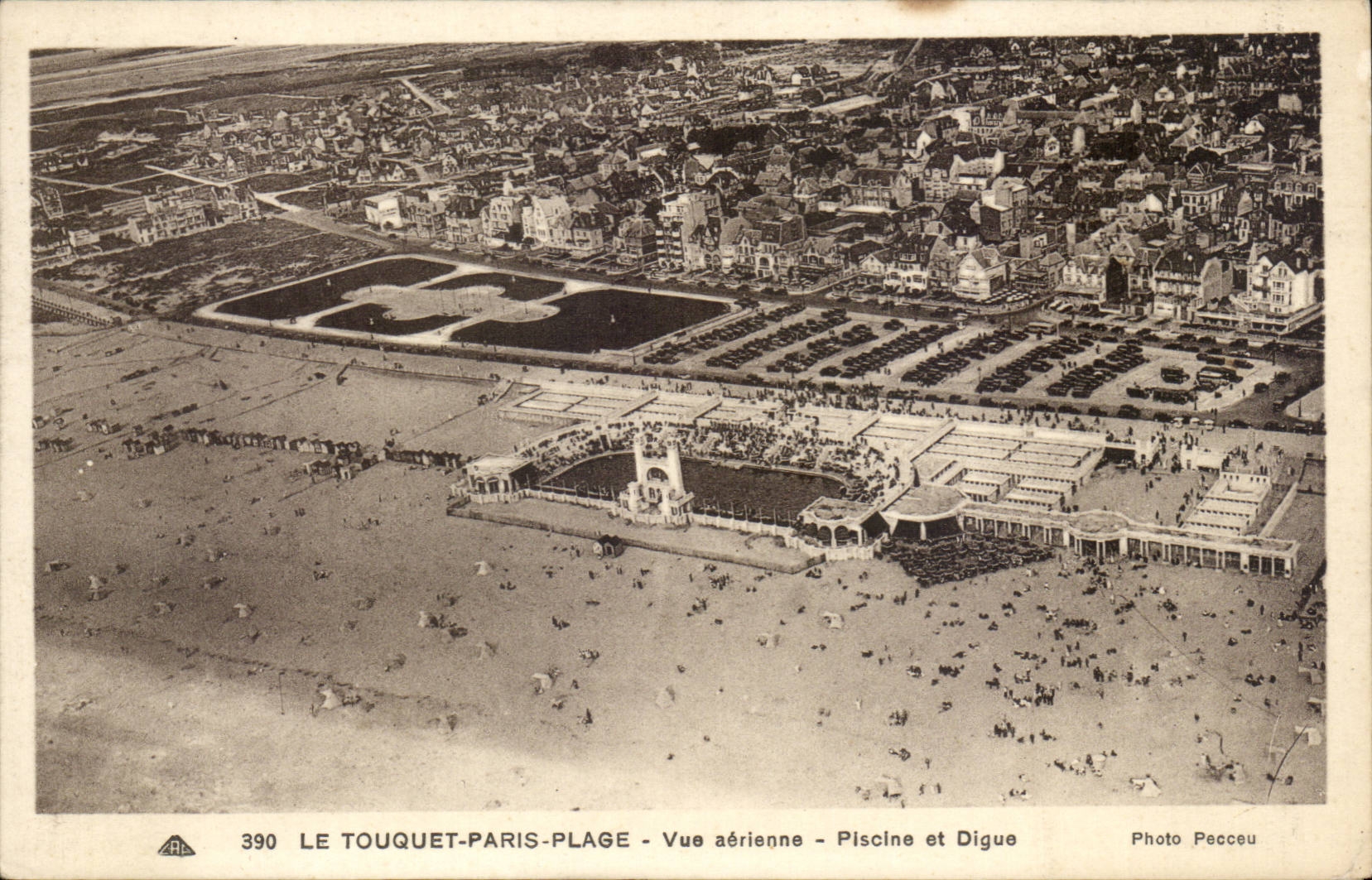 Le Touquet-Paris-Plage — Vue aérienne — Piscine et Digue — Photo Peceeu