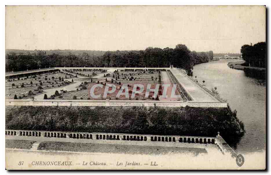 CPA Chenonceaux Le chateau les jardins