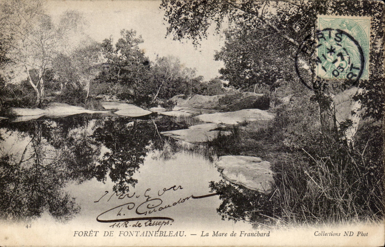 Bosque de Fontainebleau — La Mare de Franchard — H.R. de Bézieps