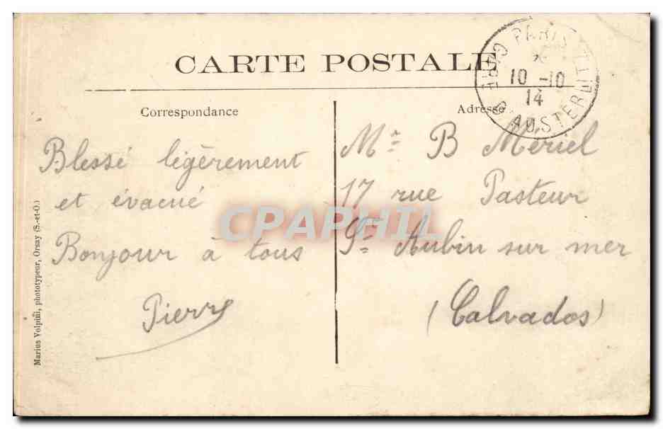 CPA Juvisy sur Orge Le parc Entree des grottes — Back