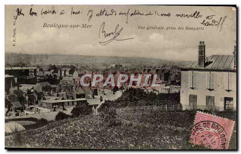 Boulogne-sur-Mer — Vue générale prise des Remparts — V.P. Paris, No. 10