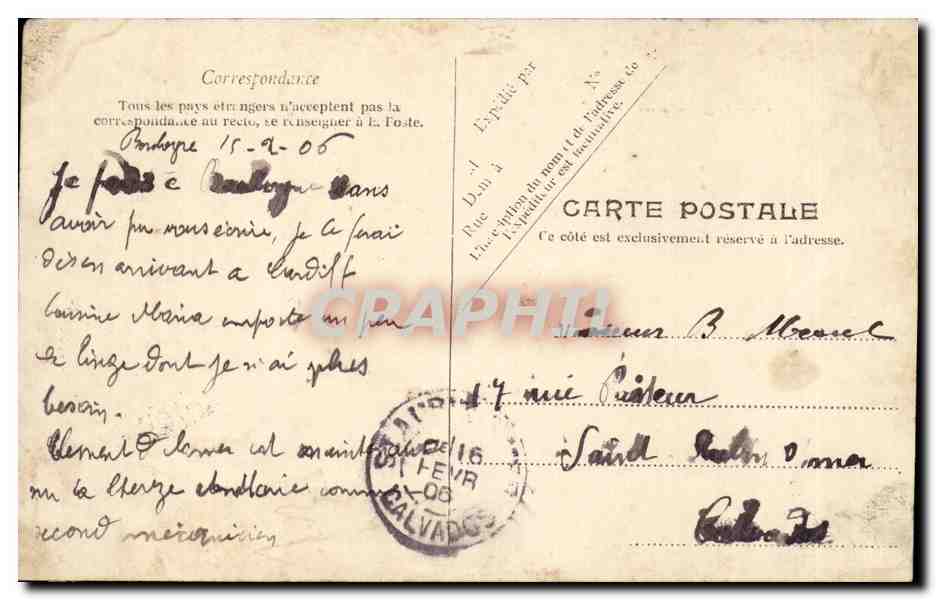 Boulogne-sur-Mer — Vue générale prise des Remparts — V.P. Paris, No. 10 — Rückseite
